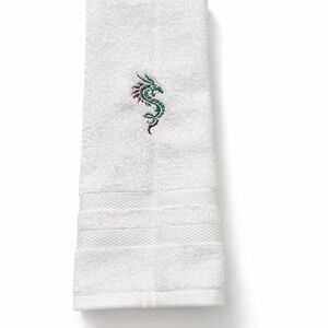 Mahjong Embroidered Dragon Hand Towel Hostess Gift Mahj Decor